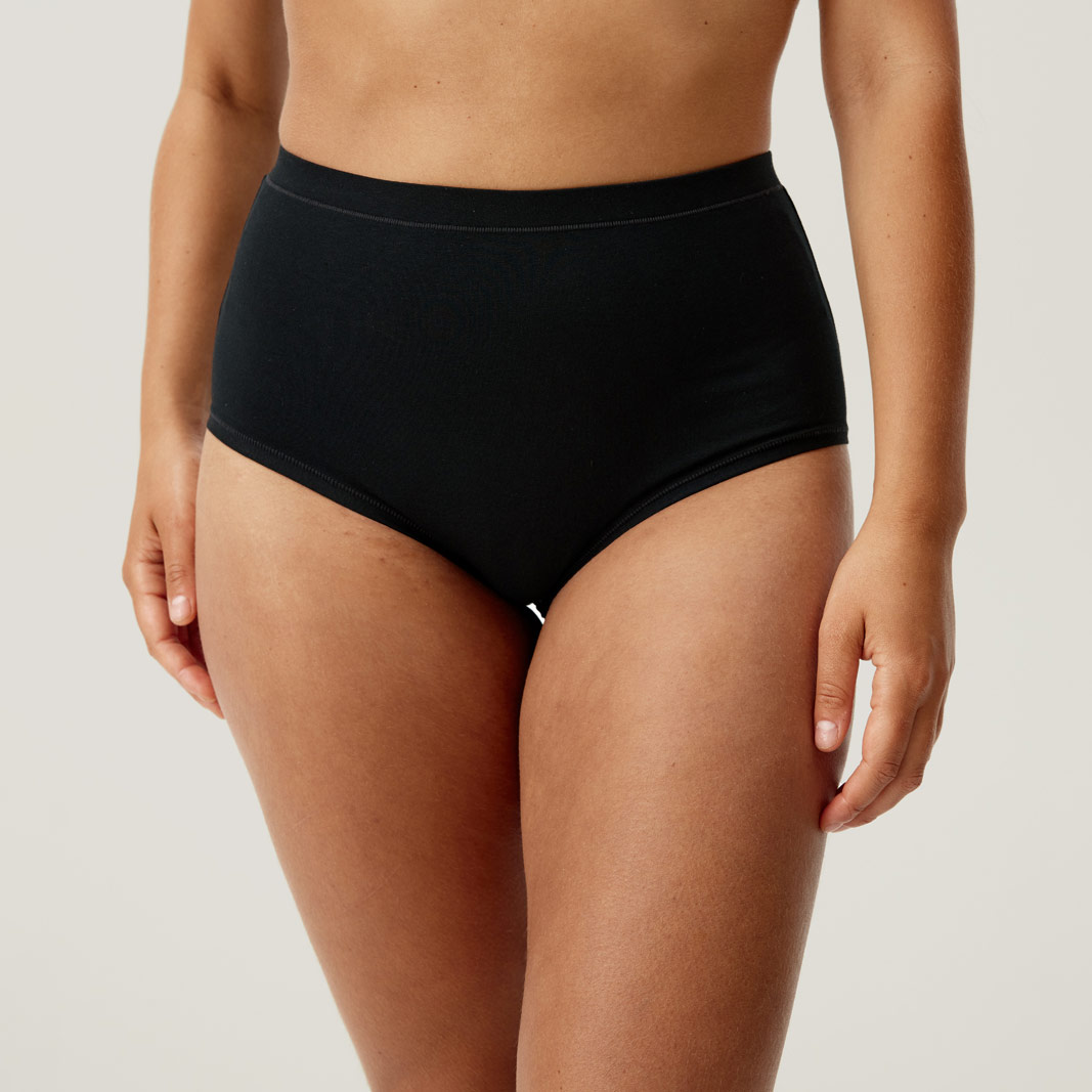High Waist Cotton, Black, hi-res